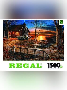 Regal 1500-Piece Sunset Cabin Puzzle - Multicolor